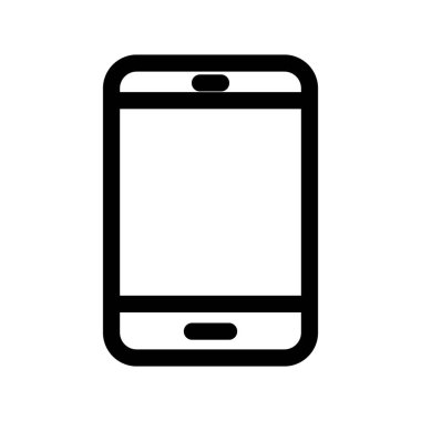 Akıllı telefon simgesinin görselleme vektörü grafiği. İletişim, telefon, iletişim vs. için uygun.