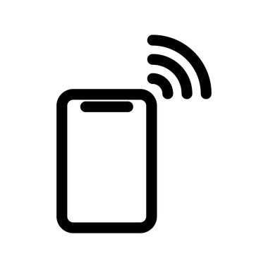 Akıllı telefon simgesinin görselleme vektörü grafiği. İletişim, telefon, iletişim vs. için uygun.