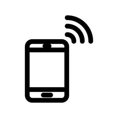 Akıllı telefon simgesinin görselleme vektörü grafiği. İletişim, telefon, iletişim vs. için uygun.