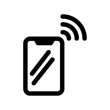 Akıllı telefon simgesinin görselleme vektörü grafiği. İletişim, telefon, iletişim vs. için uygun.
