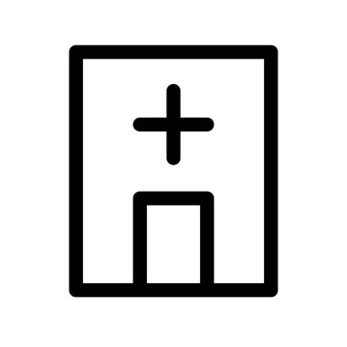 Illustration Vector graphic of hospital icon