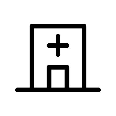 Illustration Vector graphic of hospital icon