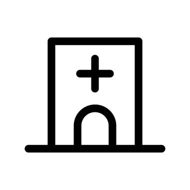 Illustration Vector graphic of hospital icon