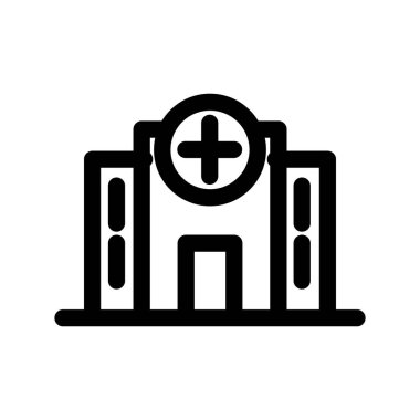 Illustration Vector graphic of hospital icon
