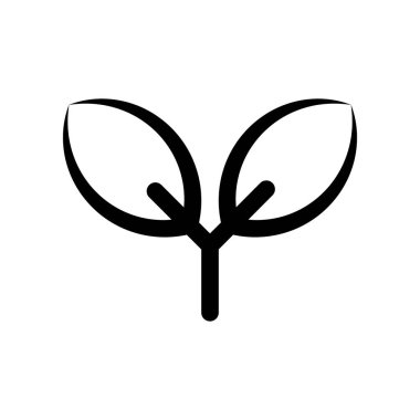 leaf icon filled design template