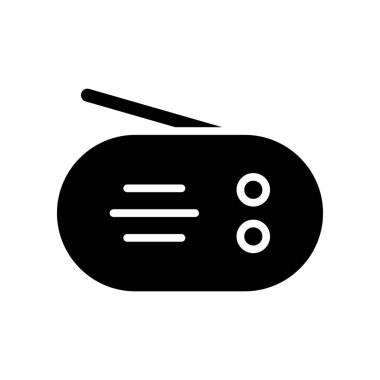 Radyo ikonunun İllüstrasyon Vektörü grafiği. Yayın, akort, istasyon radyosu vs. için uygun