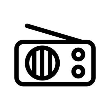 Radyo ikonunun İllüstrasyon Vektörü grafiği. Yayın, akort, istasyon radyosu vs. için uygun