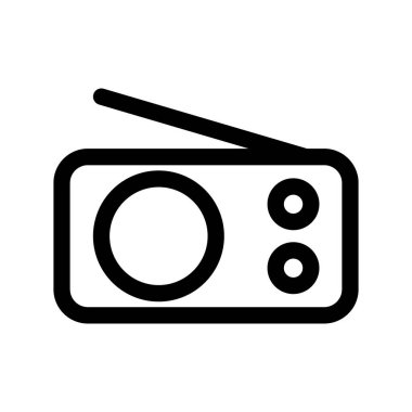 Radyo ikonunun İllüstrasyon Vektörü grafiği. Yayın, akort, istasyon radyosu vs. için uygun