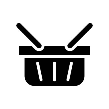 Alışveriş ikonunun İllüstrasyon Vektörü grafiği. Alışveriş sepetine uygun.