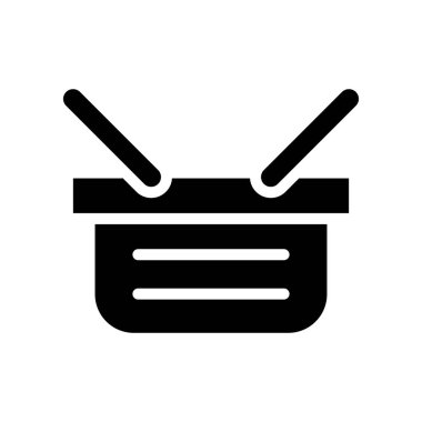 Alışveriş ikonunun İllüstrasyon Vektörü grafiği. Alışveriş sepetine uygun.