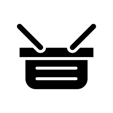 Alışveriş ikonunun İllüstrasyon Vektörü grafiği. Alışveriş sepetine uygun.