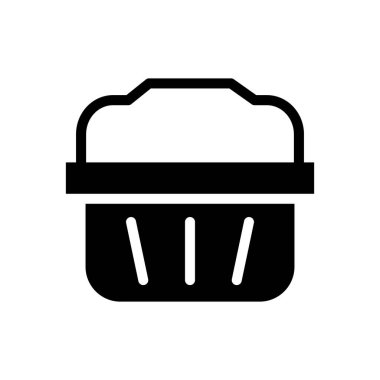 Alışveriş ikonunun İllüstrasyon Vektörü grafiği. Alışveriş sepetine uygun.