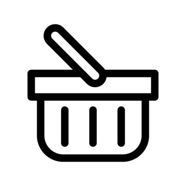 Alışveriş ikonunun İllüstrasyon Vektörü grafiği. Alışveriş sepetine uygun.