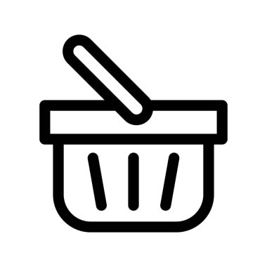 Alışveriş ikonunun İllüstrasyon Vektörü grafiği. Alışveriş sepetine uygun.