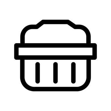 Alışveriş ikonunun İllüstrasyon Vektörü grafiği. Alışveriş sepetine uygun.