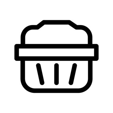 Alışveriş ikonunun İllüstrasyon Vektörü grafiği. Alışveriş sepetine uygun.