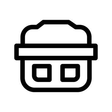 Alışveriş ikonunun İllüstrasyon Vektörü grafiği. Alışveriş sepetine uygun.