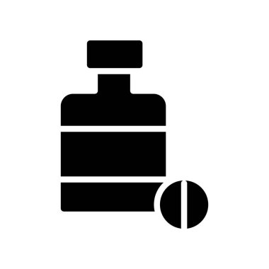 Illustration Vector Graphic of Pill Jar Icon template design