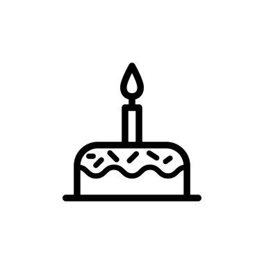 Illustration Vector Graphic of Birthday Cake icon template design