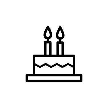 Illustration Vector Graphic of Birthday Cake icon template design