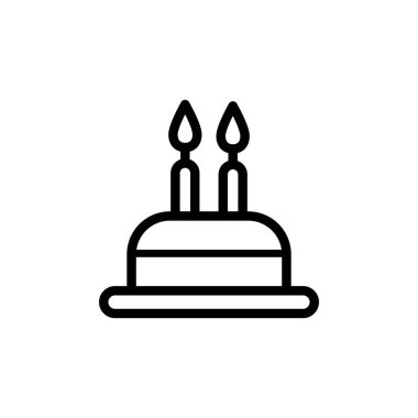 Illustration Vector Graphic of Birthday Cake icon template design
