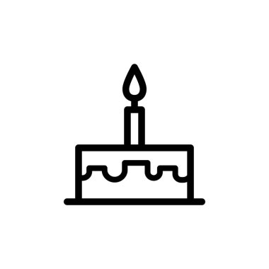Illustration Vector Graphic of Birthday Cake icon template design