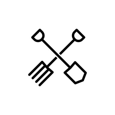 Illustration Vector Graphic of Shovel and Fork Icon template design