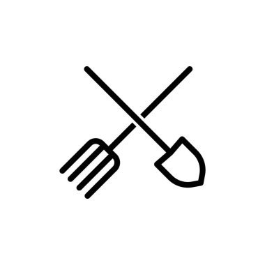 Illustration Vector Graphic of Shovel and Fork Icon template design