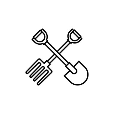 Illustration Vector Graphic of Shovel and Fork Icon template design