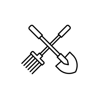 Illustration Vector Graphic of Shovel and Fork Icon template design