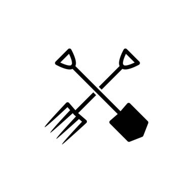 Illustration Vector Graphic of Shovel and Fork Icon template design