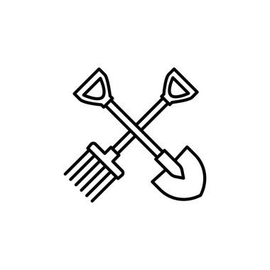 Illustration Vector Graphic of Shovel and Fork Icon template design