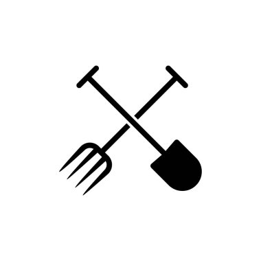 Illustration Vector Graphic of Shovel and Fork Icon template design