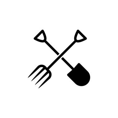 Illustration Vector Graphic of Shovel and Fork Icon template design