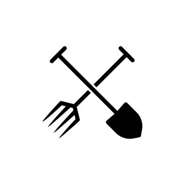 Illustration Vector Graphic of Shovel and Fork Icon template design