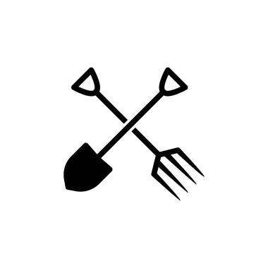 Illustration Vector Graphic of Shovel and Fork Icon template design