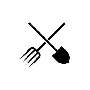Illustration Vector Graphic of Shovel and Fork Icon template design