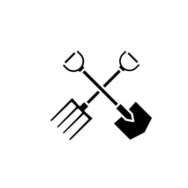 Illustration Vector Graphic of Shovel and Fork Icon template design