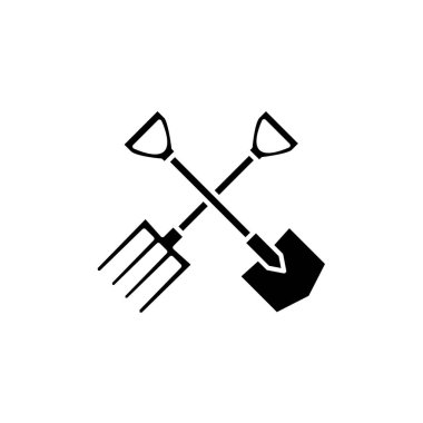 Illustration Vector Graphic of Shovel and Fork Icon template design