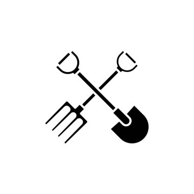 Illustration Vector Graphic of Shovel and Fork Icon template design