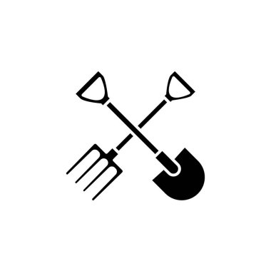 Illustration Vector Graphic of Shovel and Fork Icon template design