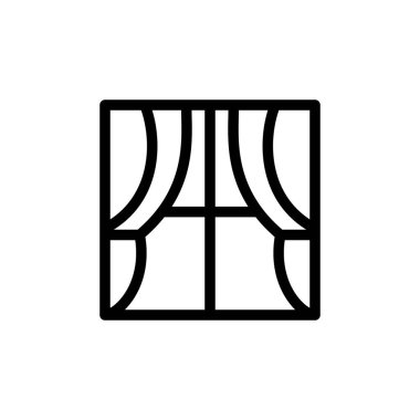 Illustration Vector graphic of curtain icon