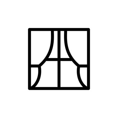 Illustration Vector graphic of curtain icon