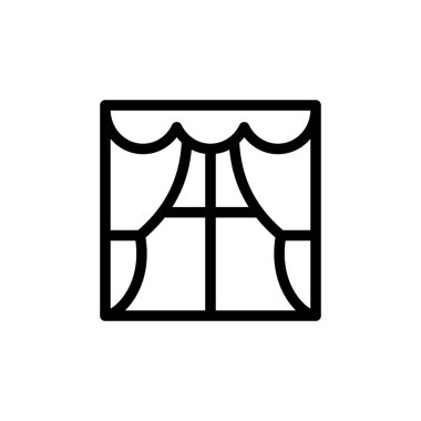 Illustration Vector graphic of curtain icon