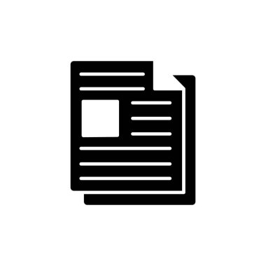 Illustration Vector graphic of Newspaper Icon. Fit for news, article, media, report etc.