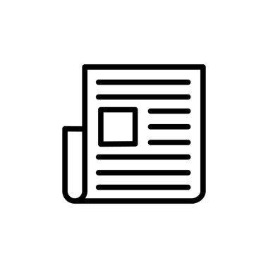 Illustration Vector graphic of Newspaper Icon. Fit for news, article, media, report etc.