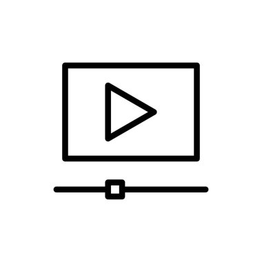 Illustration Vector graphic of Video Icon. Fit for multimedia, film, movie, player etc.