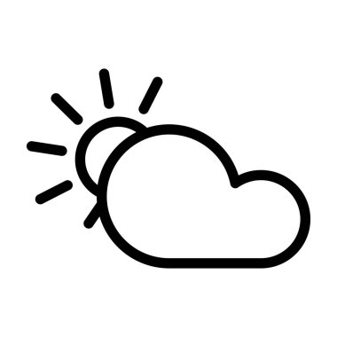 Illustration Vector Graphic of Partly Cloudy Icon