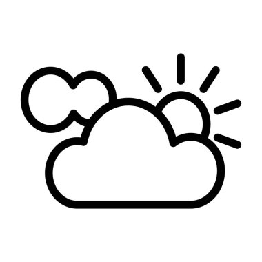 Illustration Vector Graphic of Partly Cloudy Icon Design