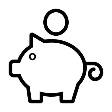 Illustration Vector Graphic of Piggy Bank Icon Design